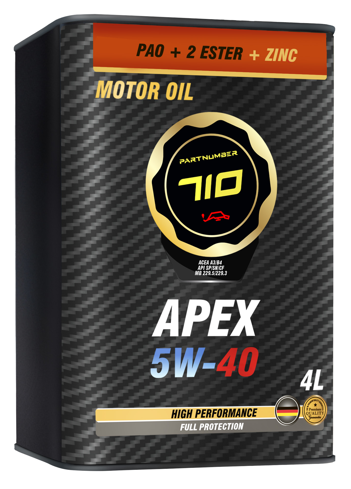 картинка Масло моторное PARTNUMBER 710 APEX 5W-40 4л