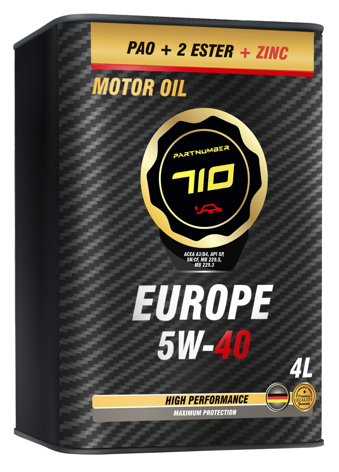 картинка Масло моторное PARTNUMBER 710 Europe 5W-40 4л